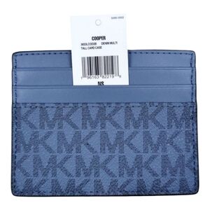 Michael Kors Cooper Card Case Sporty MK Blue NWT